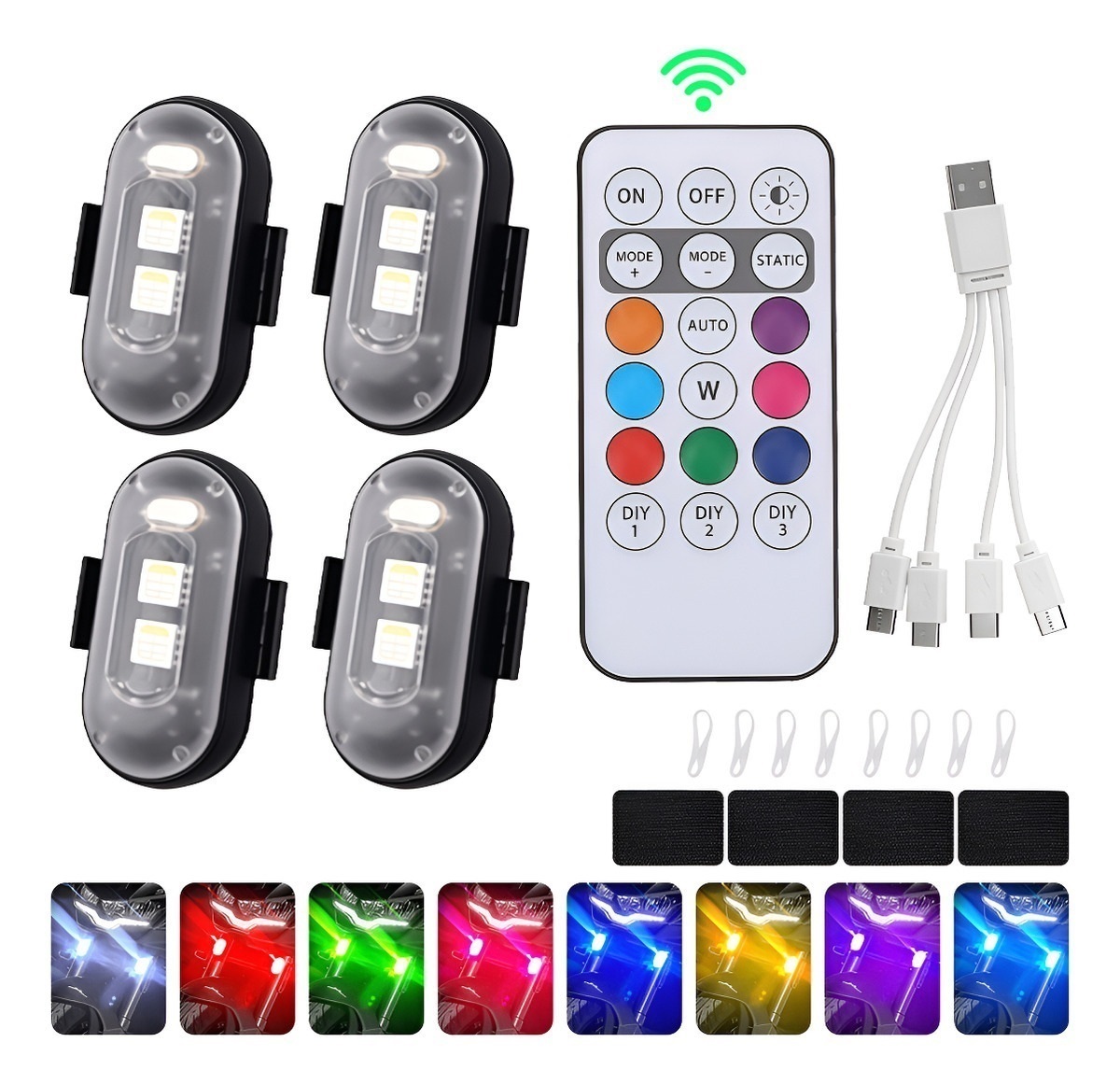 Drone Led Light - 4 szt. Lampy stroboskopowe LED z