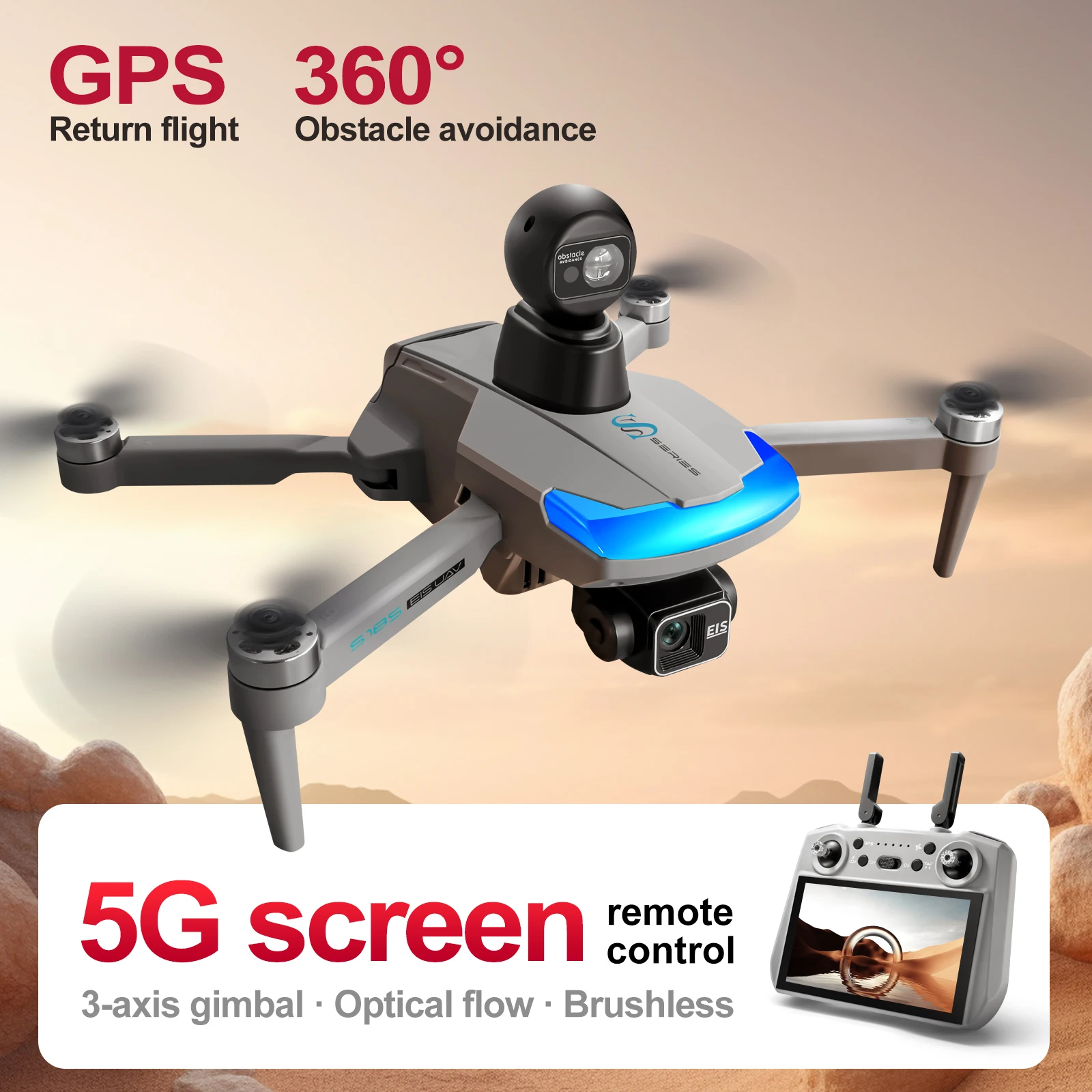 Drone Gps Mount - S185 Profesjonalny dron 2.7K HD Podwójna