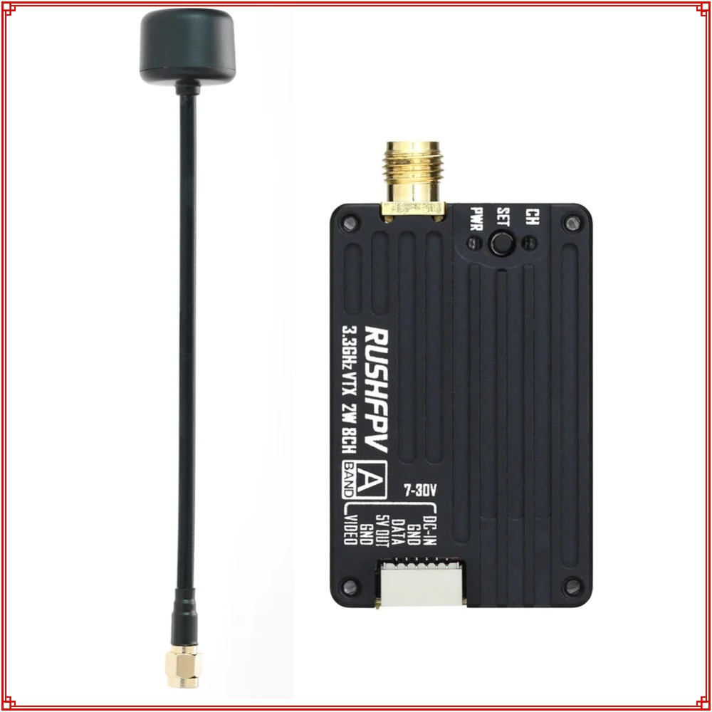 Nowy nadajnik RUSHFPV 3.3G 2W  – Drone Antenna recenzja i cena