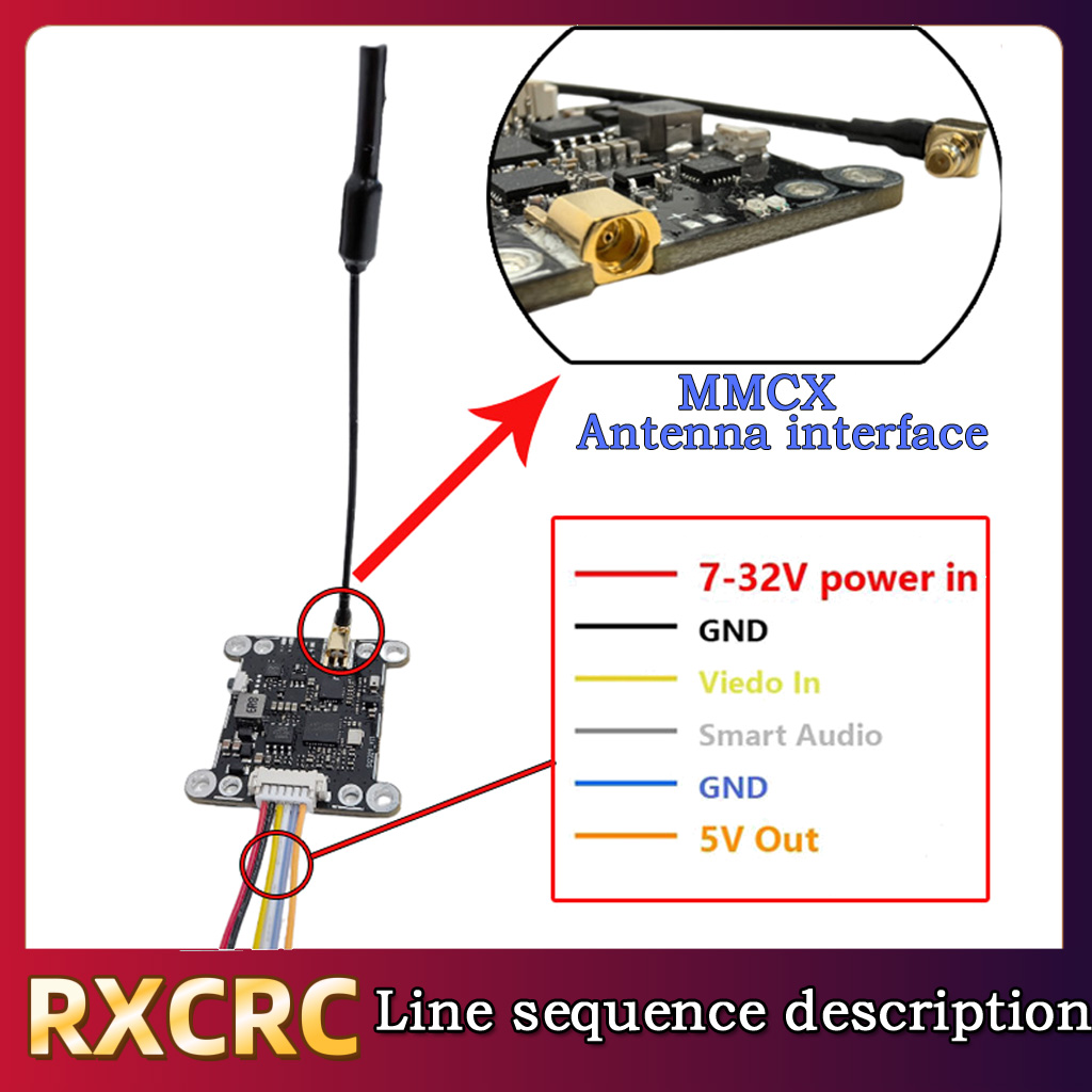 Moduł RXCRC 5.8G 48CH 1.6W VTX – Drone Frame recenzja i cena